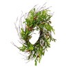 Vickerman 22" Artificial Green Olive Wreath. Features green foliage with dark orange olives. - 4 of 4