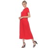 Women's Short Sleeve Asymmetrical Waist Maxi Dress - White Mark - 3 of 4