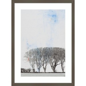 Amanti Art Row of Trees by Deborah Revell Wood Framed Wall Art Print - 1 of 4
