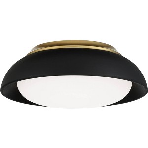 Minka Lavery Minka 12" Wide LED Black Finish Modern Flushmount Ceiling Light - 1 of 4