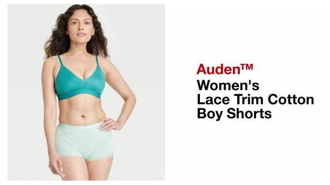 Women's Cotton and Lace Boy Shorts - Auden™, 2 of 6, play video