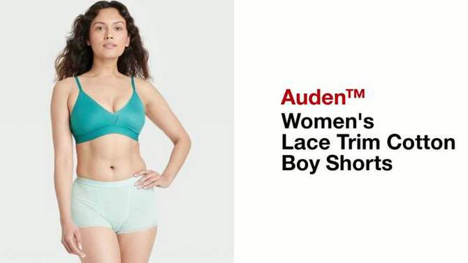 Women's Cotton and Lace Boy Shorts - Auden™, 2 of 6, play video