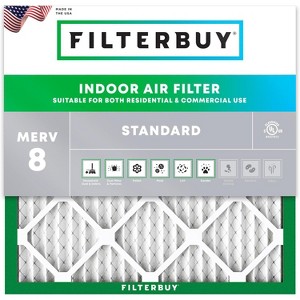 Filterbuy 24x24x1 Air Filter (1-Pack), Pleated MERV 8 Dust Defense Replacement HVAC AC Furnace Filters (Actual Size: 23.38 x 23.38 x 0.75) - 1 of 4