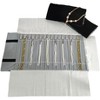 Portable Jewelry Roll for 16 Necklaces, Tangle-Free Travel Storage Bag with Secure Display Holder, Black & Gray - 2 of 4