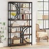 Hommoo 77-Inch Tall 8-Tier Industrial Bookshelf Brown - 2 of 4