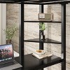 Twin Size Metal Loft Bed with Desk and Storage Shelves, Space-Saving Loft Bed Frame with Guardrails and Ladder for Boys, Girls, and Teens-- Frevyn - 4 of 4
