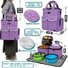 PetAmi Dog Travel Bag, Pet Supplies Accessories Organizer, Traveling Camping Weekend Essentials Kit, Food Container Collapsible Bowls - 2 of 4