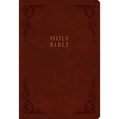 CSB Super Giant Print Reference Bible, Burgundy Leathertouch, Indexed - Large Print by  Csb Bibles by Holman (Leather Bound)
