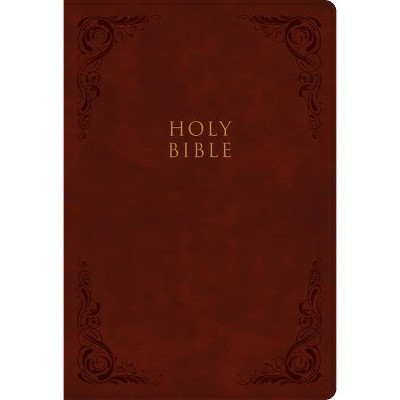 CSB Super Giant Print Reference Bible, Burgundy Leathertouch, Indexed - Large Print by  Csb Bibles by Holman (Leather Bound)