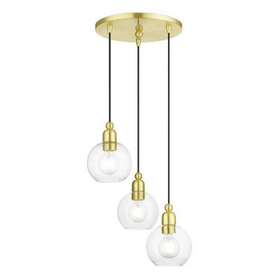Livex Lighting Downtown 3 - Light Pendant in  Satin Brass