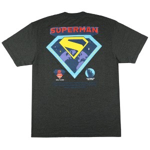 Seven Times Six DC Comics Superman T-Shirt Men's Big and Tall View From Above Tee Grey - 1 of 4