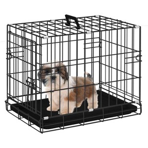 BestMassage 24/30/36/42/48 Inch Dog Crate Dog Cage Dog Kennel with Double Door Removable Tray & Handle Indoor Outdoor Pet Crate - 1 of 4