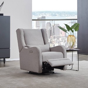 Westwood Design Elsa Power Swivel Glider Pearl River - Gray - 1 of 4