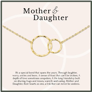 HOPE LOVE SHINE Mom Gifts from Daughter Set for 2 Mom Daughter Necklace 14K Gold Plated Sterling Silver 2 Rings 18" - 1 of 1