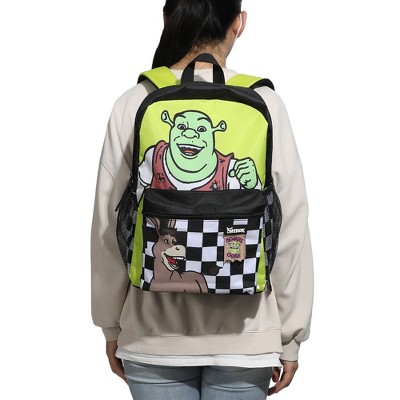 Shrek & Donkey Swamp & Checkered Backgrounds 16" Backpack — фото 7