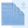 American Soft Linen 100% Cotton Turkish Luxury 4 Piece Washcloth Set, 13x13 inches Washcloth Hand Face Towels for Bathroom and Kitchen Washrags - 4 of 4