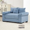 54.3" Premium Soft Corduroy Fabric Oversized Modular Sectional Couch with Extra-Thick Armrests, Good Resilience Cushions - 2 of 4