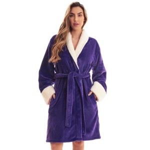 Just Love Womens Plush Solid Robe | Ladies Bathrobe - 1 of 3