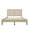 NicBex Queen Size Wood Platform Bed Frame with Natural Rattan Headboard,Solid Wood Slats Support,Noise-Free,Easy Assembly,Natural - 2 of 4