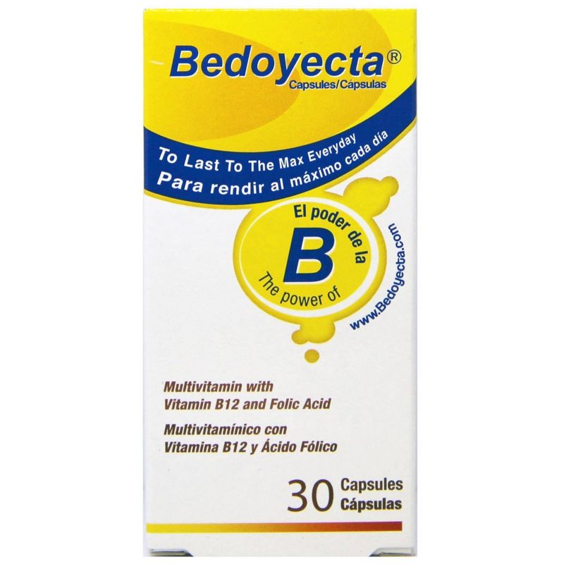 Bedoyecta Multivitamin Capsules with B12 and Folic Acid Dietary Supplement Capsules - 30ct, 2 of 5