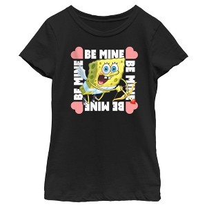 Girl's SpongeBob SquarePants Cupid Be Mine T-Shirt - 1 of 4