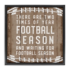 Stupell Industries Time of Year Football Season Floating Frame Canvas Art, Black, 25" x 25" - 1 of 4