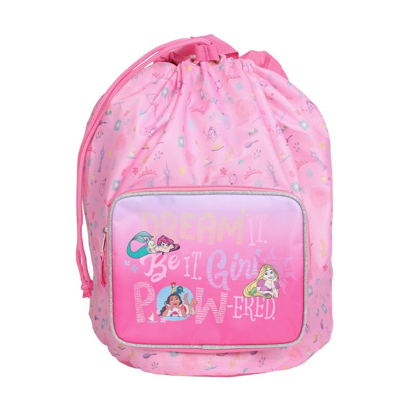 Disney Princesses 5-Piece Pink Youth Kids Girls Duffle Bag Set, 3 of 7
