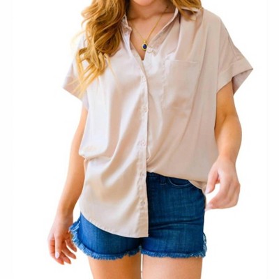 Women's Never Have I Ever Button Down Blouse - Jodifl