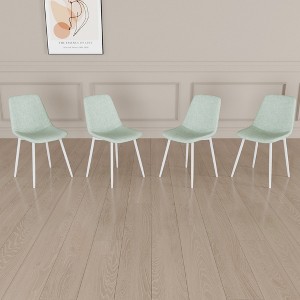 Dining Chairs Set of 4, Modern Accent Chairs, with Sturdy Black Metal Legs - 1 of 4