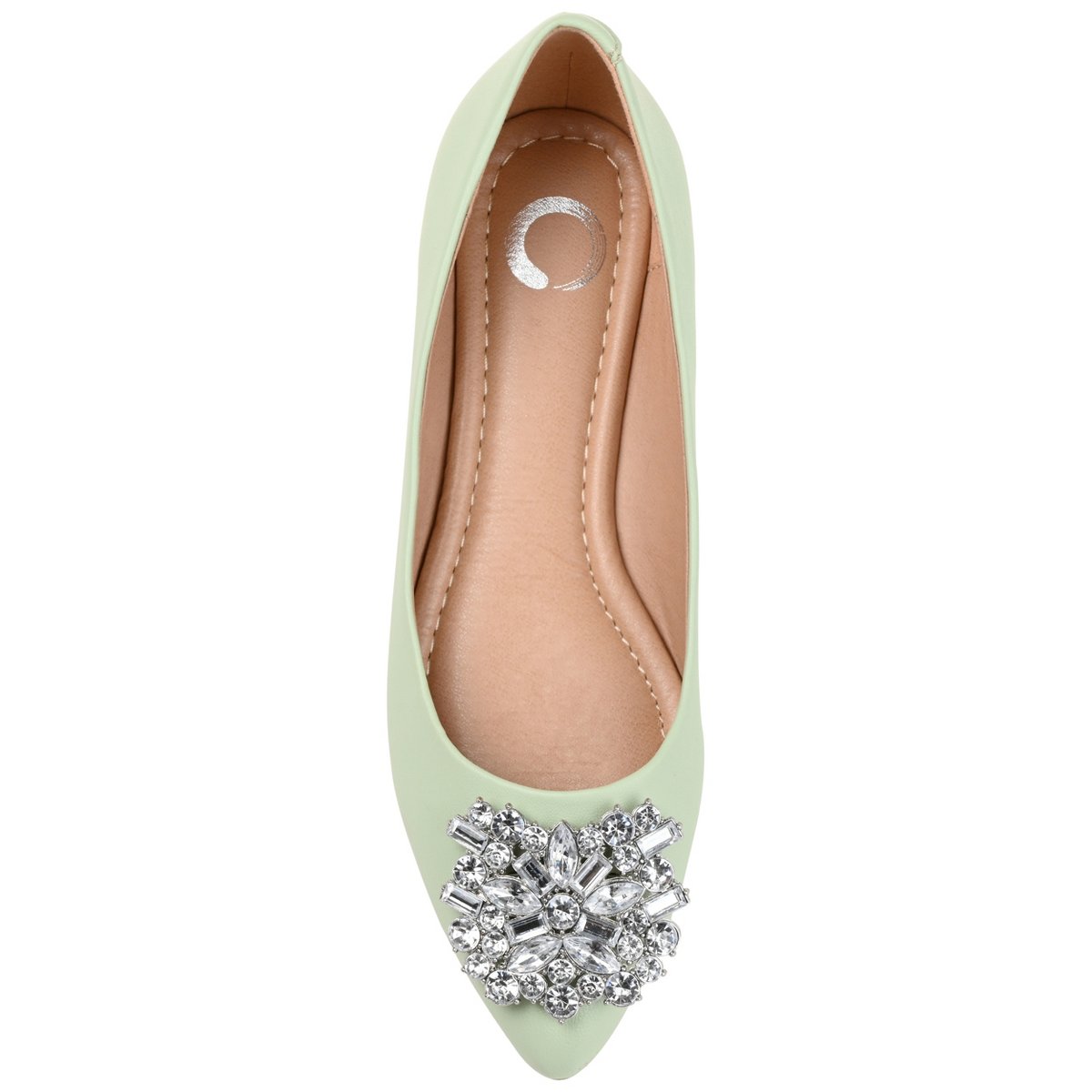 Обувь Journee Collection Women's Renzo Slip On Pointed Toe Ballet Flats Green 7.5 — фото 4
