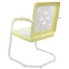 Northlight 35" Square Outdoor Retro Tulip Armchair, Yellow and White - 4 of 4