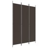 vidaXL 3-Panel Fabric Room Divider, Brown, Foldable Design, Easy Assembly, Versatile Use, Sunlight Blocker - 2 of 4
