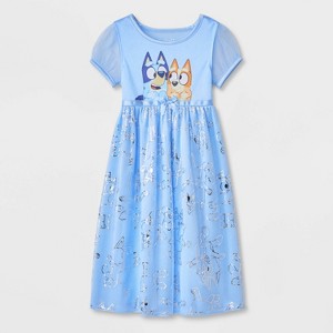 Toddler Girls' Bluey Fantasy NightGown - Blue - 1 of 4