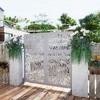 Wooakway 72"H 47"W Outdoor Metal Garden Trellis Privacy Screen Lattice Panel Indoor Room Divider - 4 of 4