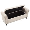 CAVINAS 55.12" Storage Ottoman Bench with Button Tufting,End of Bed Bench with Hidden Storage Space,Storage Ottoman for Living Room - 2 of 4