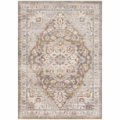 Hauteloom LeChee Living Room, Bedroom Area Rug - Traditional - Medium Brown, Dark Brown, Gray - 7'10" x 10'2"