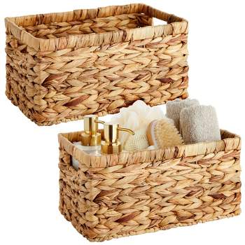 Farmlyn Creek Cotton Woven Baskets for Storage, Peach Organizers (3 Si