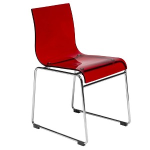 LeisureMod Lima Modern Acrylic Chair - 1 of 4