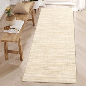 Modern Solid Washable Rug, Non Slip Stain Resistant Low Pile Soft Foldable Carpet for Living Room Bedroom Dining Office Dorm - 1 of 4