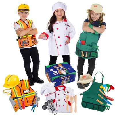 Bintiva Dress Up / Drama Play Helping At Home Trunk Set, Construction ...