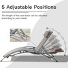 GlasFlength Patio Chaise Lounges Set of 2 Adjustable Backrest Removable Pillow for Outdoor Beach Pool Sunbathing Lawn, Brown, 70.08"*25.35"*33.66" - 4 of 4