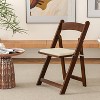 VINGLI Wooden Folding Chairs with Cushion, Portable Seating for Banquet, Party, Dinning, Wedding, Walnut Brown, 4 Pack - 2 of 4