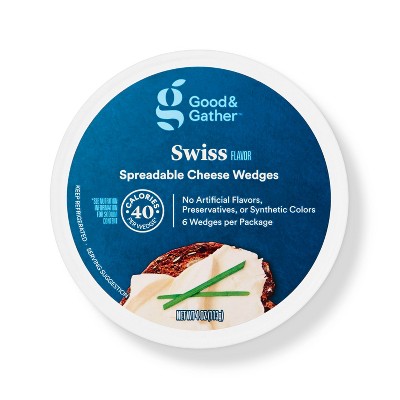 Swiss Flavor Spreadable Cheese Wedges - 4oz - Good & Gather™