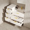 Mshliw Wall Mounted Floating Side Cabinet with Drawers 12 Inch Storage Cabinet for Bathroom Space Saving Design, Bathroom Vanity Not Included - 4 of 4
