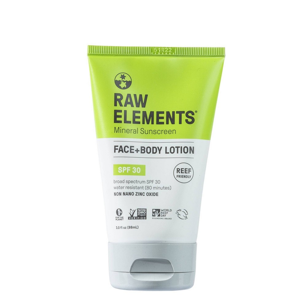 Photos - Cream / Lotion Raw Elements Face and Body Mineral Sunscreen Tube - SPF 30 - 3 fl oz