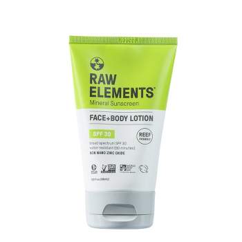 Raw Elements Face and Body Mineral Sunscreen Tube - SPF 30 - 3 fl oz