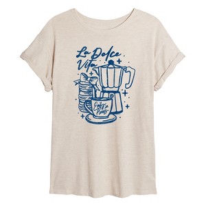 Women's - Emily in Paris - La Dolce Vita Oversized Graphic T-Shirt - 1 of 4