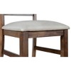 Rubberwood Side Chair with Removable Leatherette Seat, Side Stretchers and Easy-Care Cushion (Set of 2) - 2 of 4