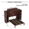 Queen Size Murphy Bed with Cabinets and Bookcase, Wall Bed with Storage Wardrobe and Foldable Platform Frame-Maison Boucle - 4 of 4