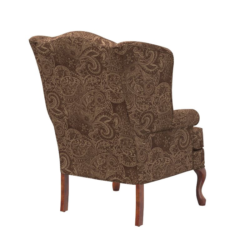 Comfort Pointe Paisley Traditional Wingback Accent Chair, 4 of 7